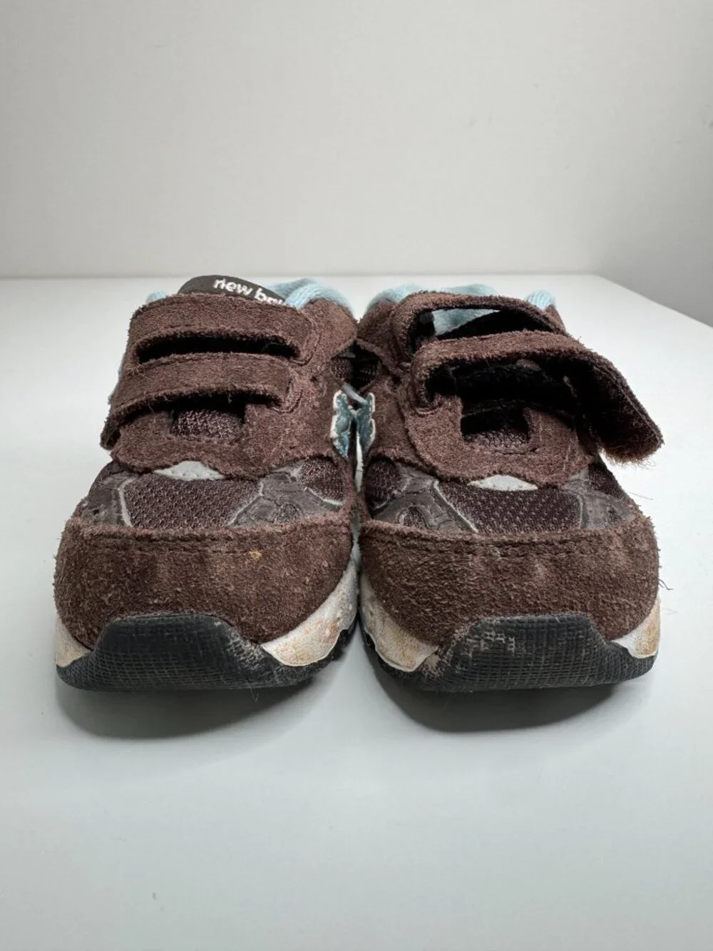 New Balance Baby Sneakers Brown Suede US5.5 KV993BRI Hook and Loop Strap